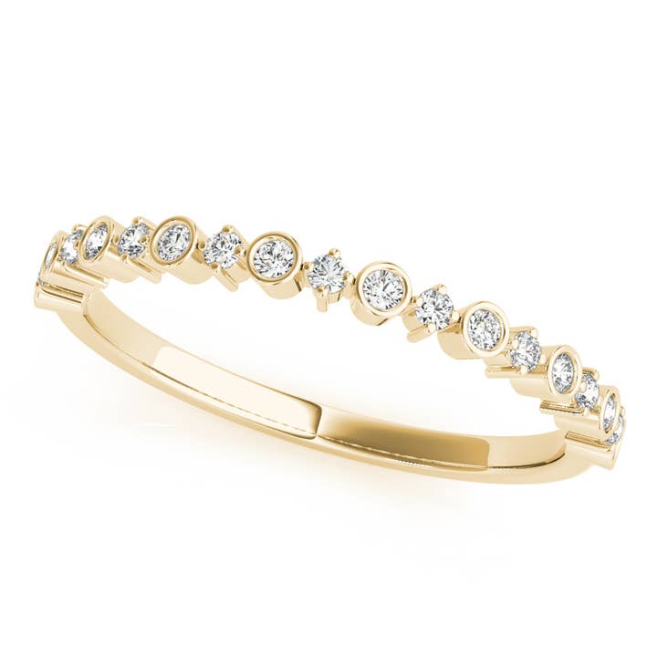 Bague Half Eternity en diamants multisertis 14 carats pour la vente par LE Fine Jewelry