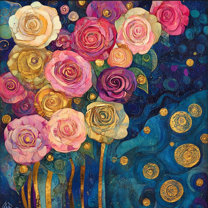 Bodhi Leaf Market - Wholesale DIY Craft Kit - Mystical Roses A4 Rice Paper or Art Print, Bodhi Gifts0