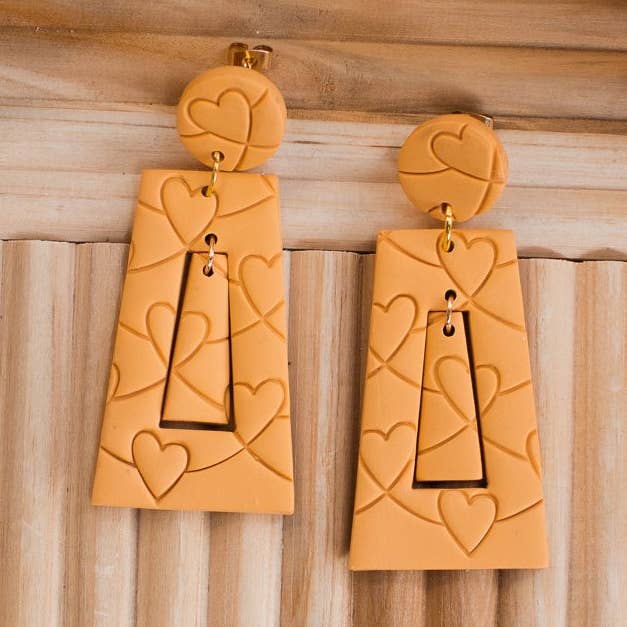 Corazones - - Polymer Clay Earrings for wholesale by Aura Simply Creates