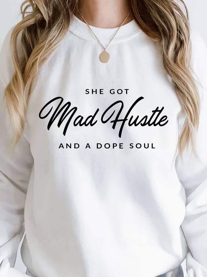Hun fik gal trængsel og dope sjæl, Unisex fleece sweatshirts for engroshandel hos Top Avenue