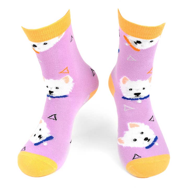 Selini New York - Wholesale Socks - Women's - Women's Dog Novelty Socks - LNVS19421-LAV1