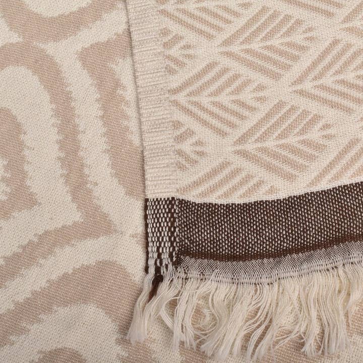 Basic Layers - Wholesale Throw Blanket - IKAT BEIGE TURKISH THROW3
