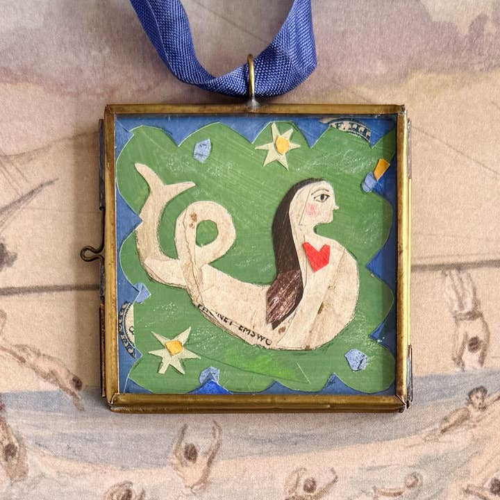 Meriwether ~ Art Locket Ornament Nautical Mermaid Handmade and other Purchase Wholesale mari. Free Returns & Net 60 Terms on Faire trending on Faire.
