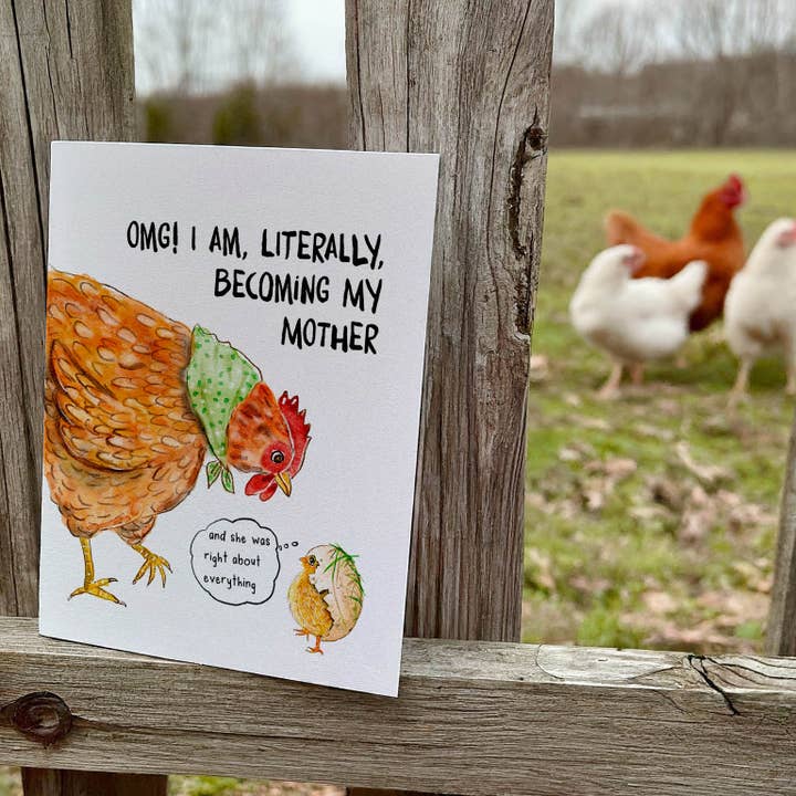 Liyana Studio - Wholesale Mother's Day Card - Egg Chicken Mom - Funny Mothers Day Card