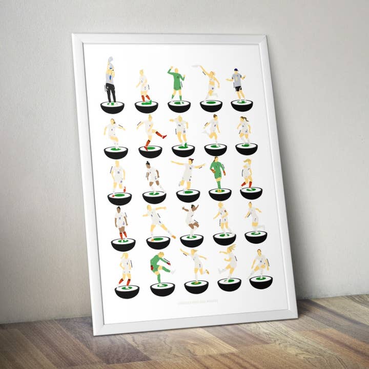 Lionesses European Champions Print A3 for wholesale by HomelessGhostPrints LTD