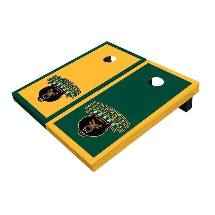 Baylor Bears Head Alternating All-Weather Cornhole Set for wholesale by Skip's Garage