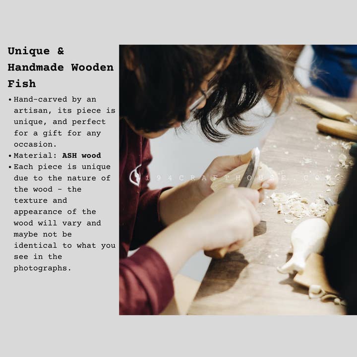 194 Craft House - Wholesale Wall Accent - Unfinished Wooden Fish For Crafting - Fall Decor & Gifts10