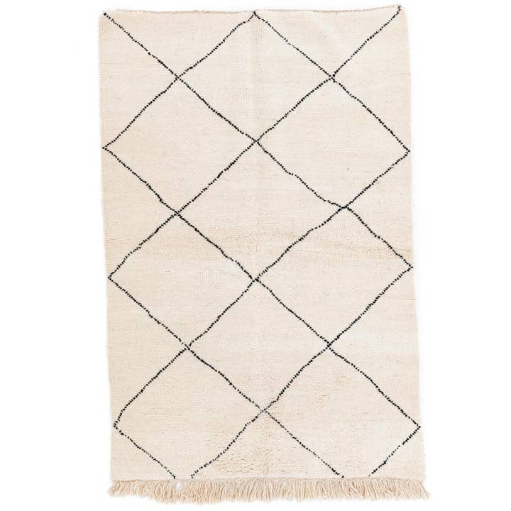 Tapete marroquino Shag feito à mão 5 x 7,6 pés/154 x 233 cm por atacado de Benisouk