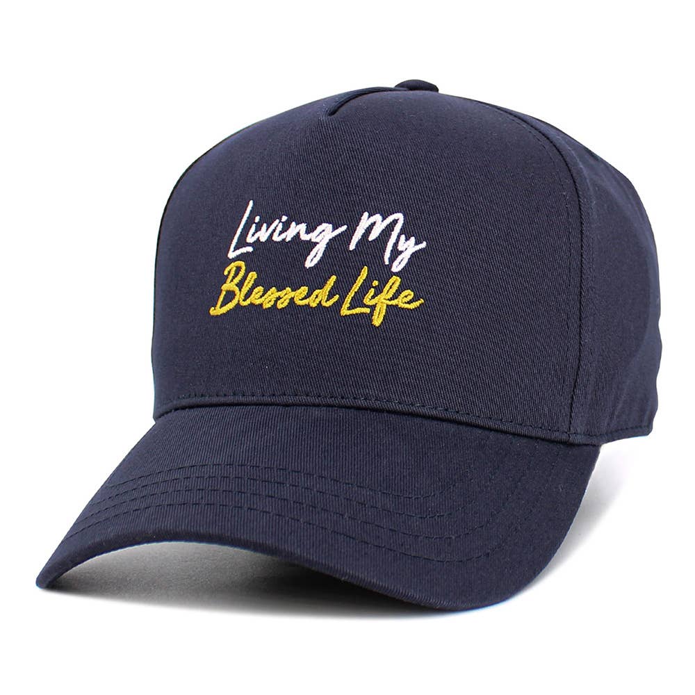 Sensibling Corp. - Wholesale Baseball Cap - Women's - LIVING MY BLESSED LIFE Embroidered Baseball Cap4