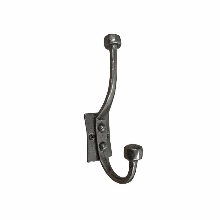NACH - Wholesale Wall Hook - Lance Dbl Hook Cast Iron Antique Metal