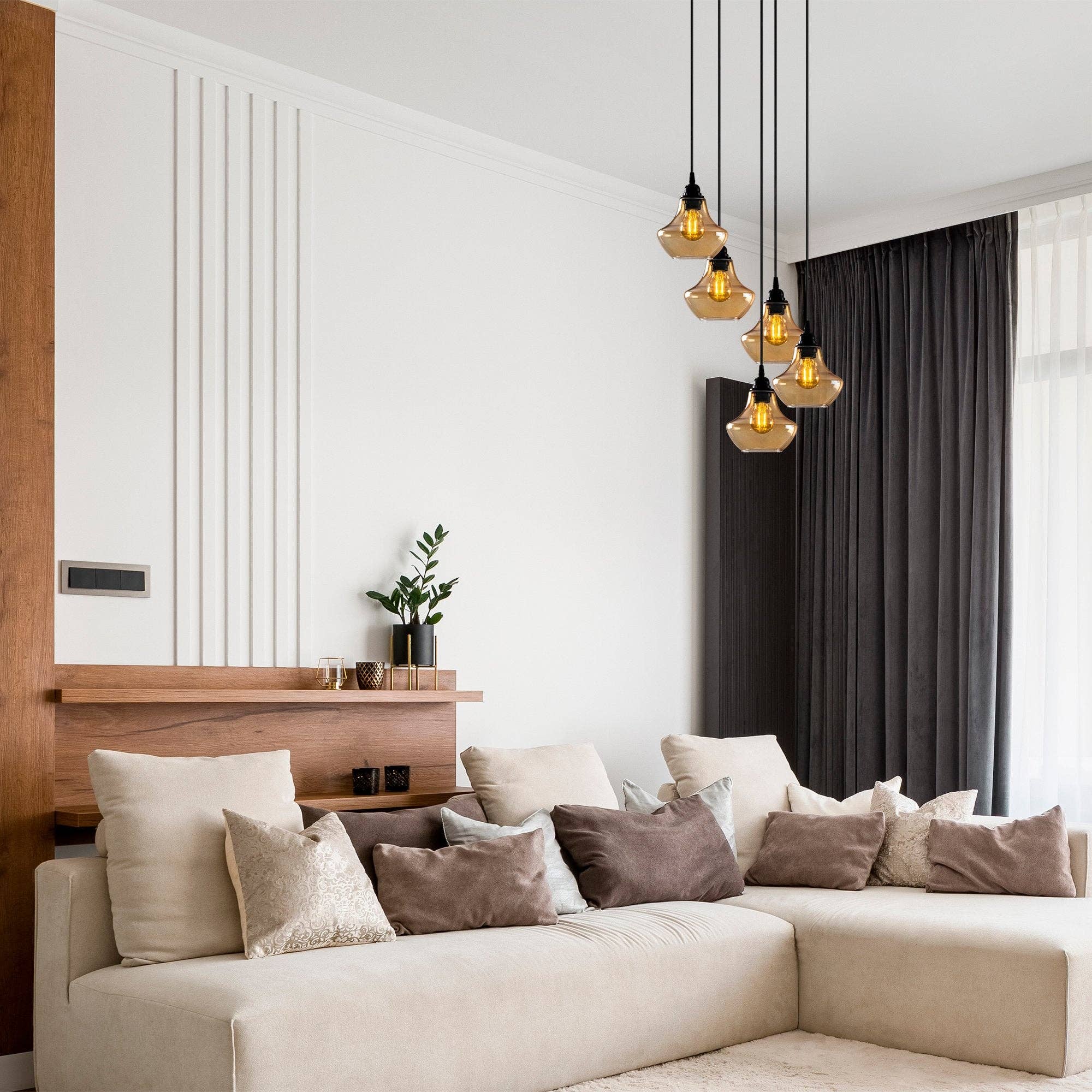 STUDIO BYLAMP – wholesale Chandelier/hanging light – Gold GL 054 Glass Pendant Lighting0