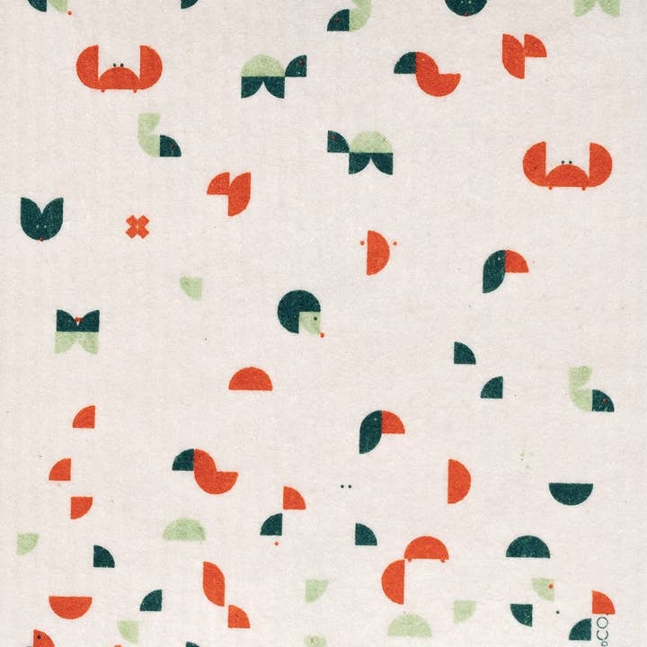 Geo Animal Sponge Cloth for wholesale by Ten and Co.