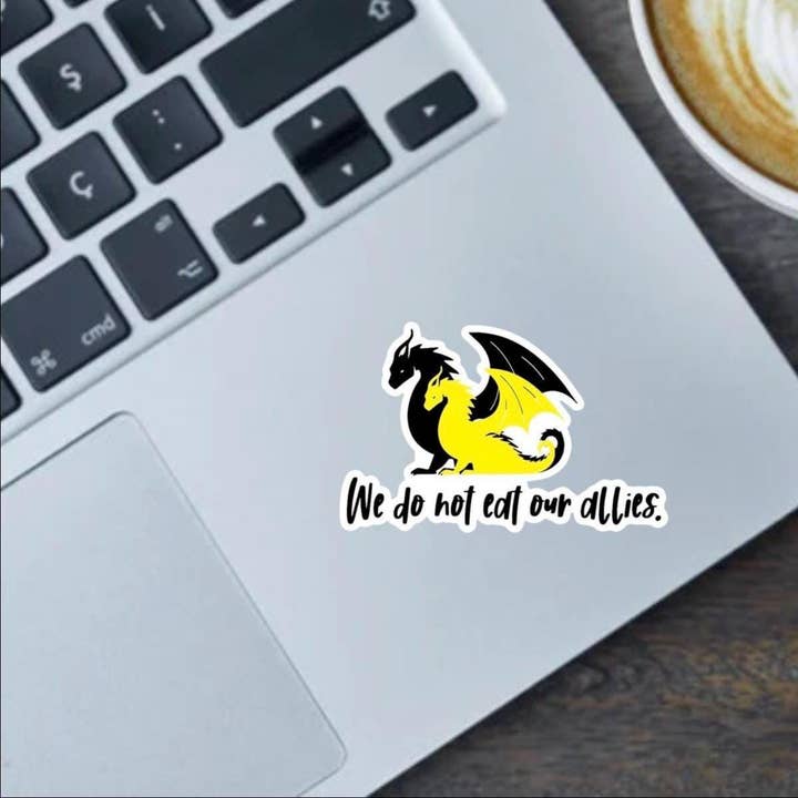We Do Not Eat Our Allies 2.5" Sticker Fourth Wing Inspired for wholesale by Fable and Flame Co.