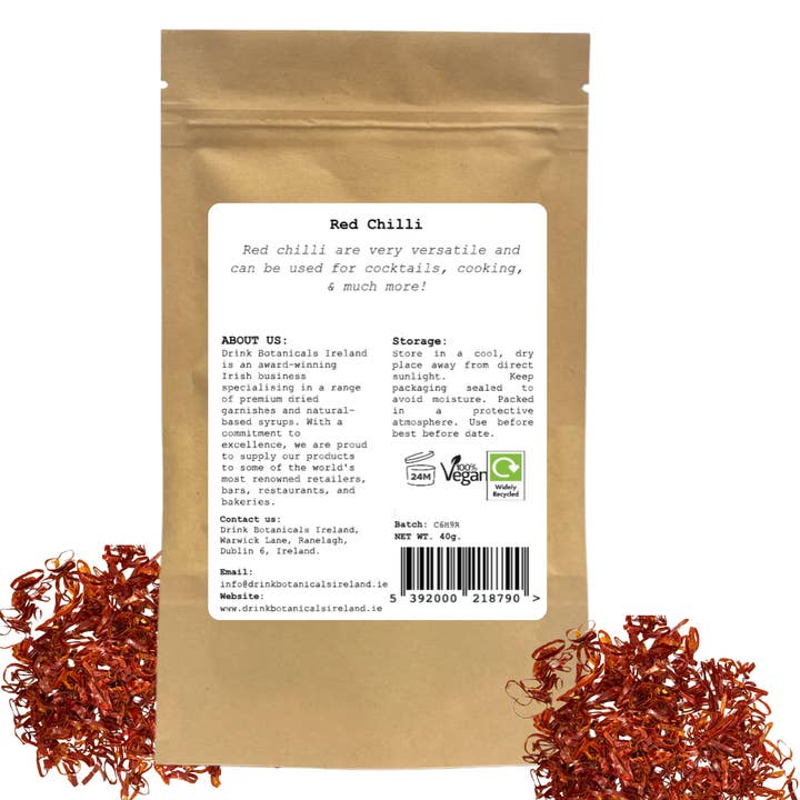 Drink Botanicals Ireland - Wholesale Dried Spice - Red Chilli Rings1