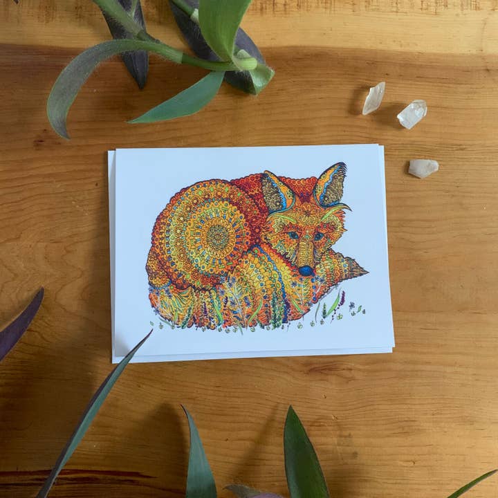 Fox Greeting Card for wholesale by Artwork By Emilie