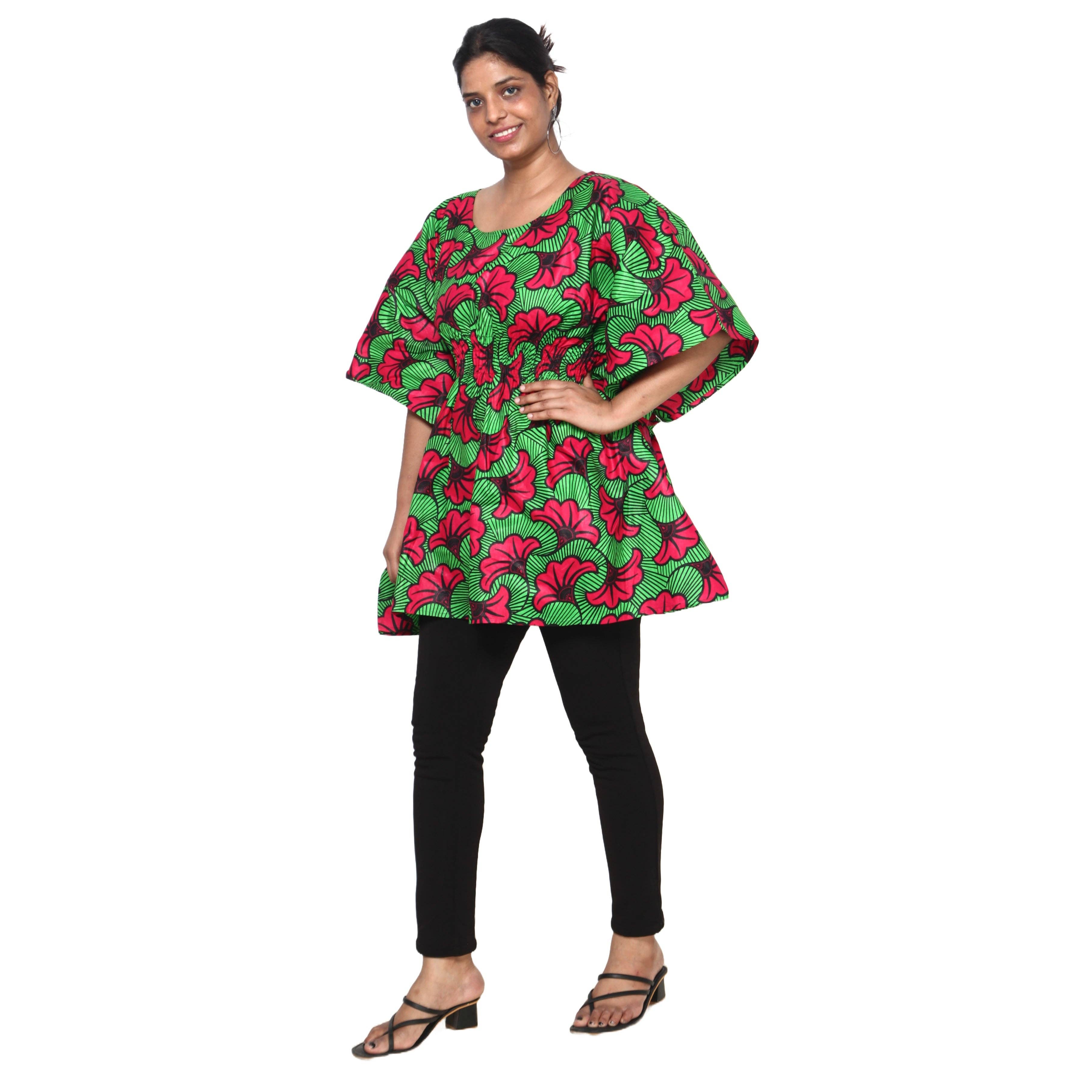 African Stars - Wholesale Kaftan - Women's - Women's Half Kaftan With Elastic Waist -- FI-P1452