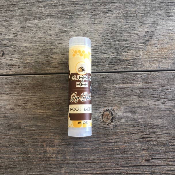 Root Beer Lip Balm for wholesale by Bubble & Bee Organic