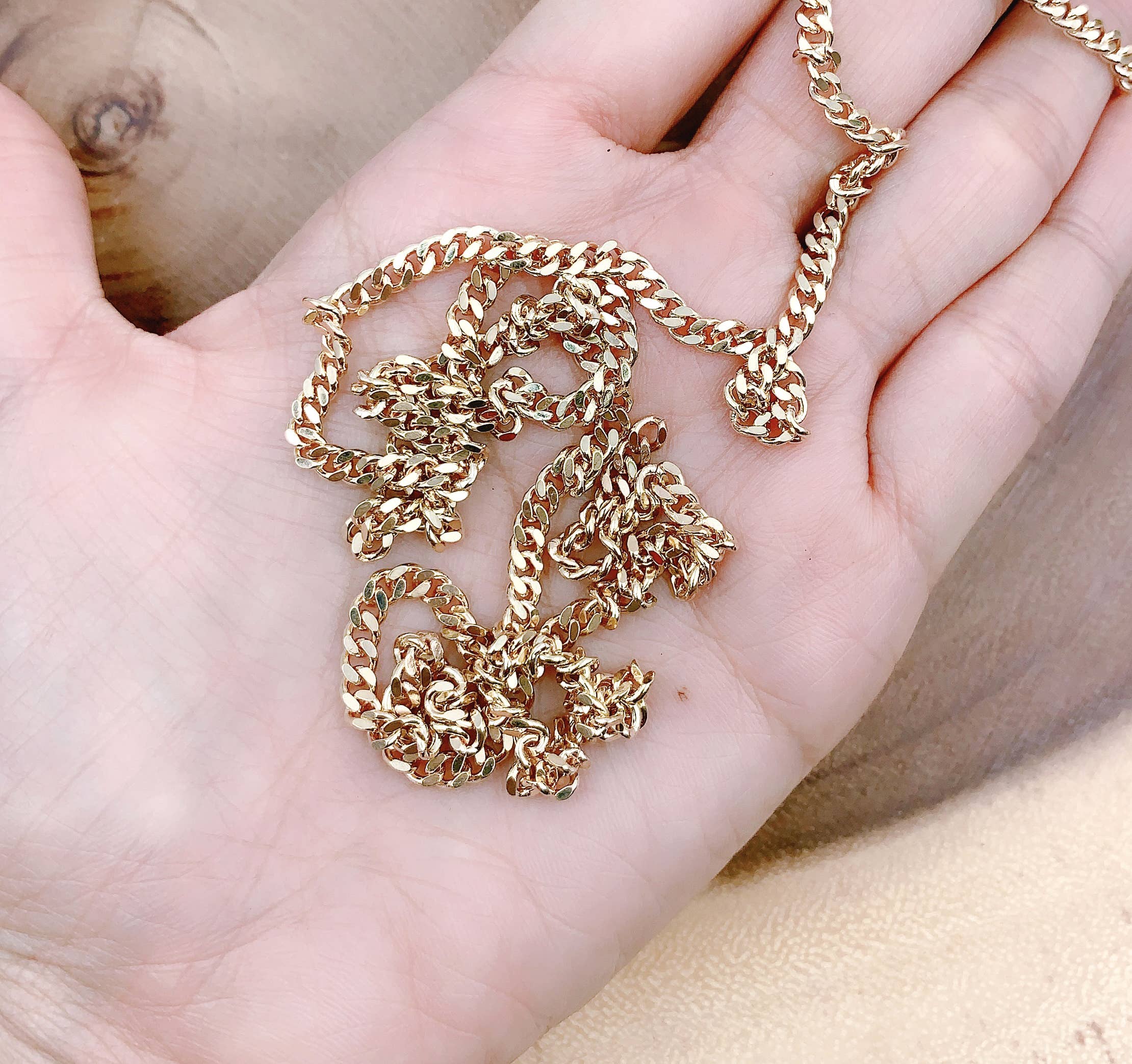 Beads Creation – wholesale Craft supplies – Gold Cuban Curb Chain, Chunky Craft Supplies by Foot1