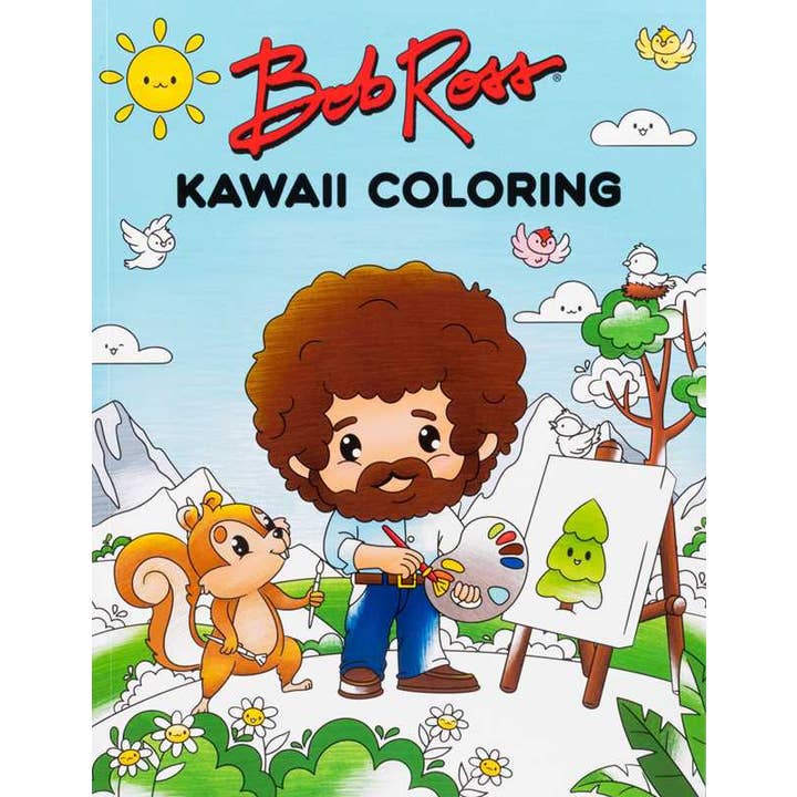 Simon & Schuster - Wholesale Coloring & Activity Book - Adult - Bob Ross Kawaii Coloring by Editors of Thunder Bay Press