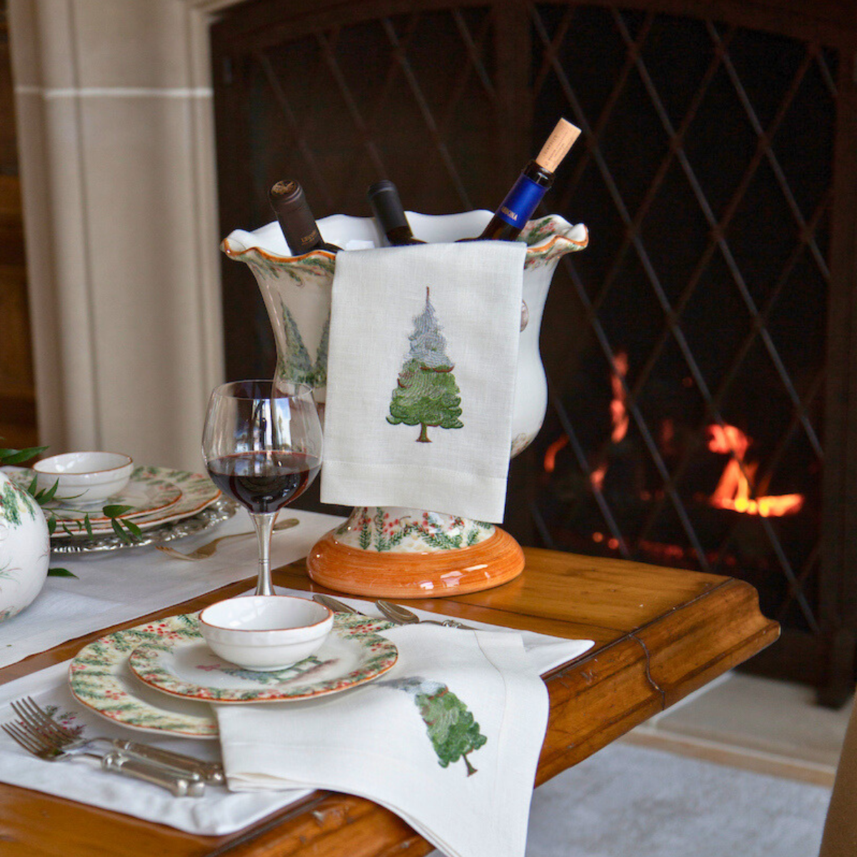 Arte Italica & Crown Linen Designs - Vendita all'ingrosso Vasi per piante - Cachepot con piedini Natale - Natale4