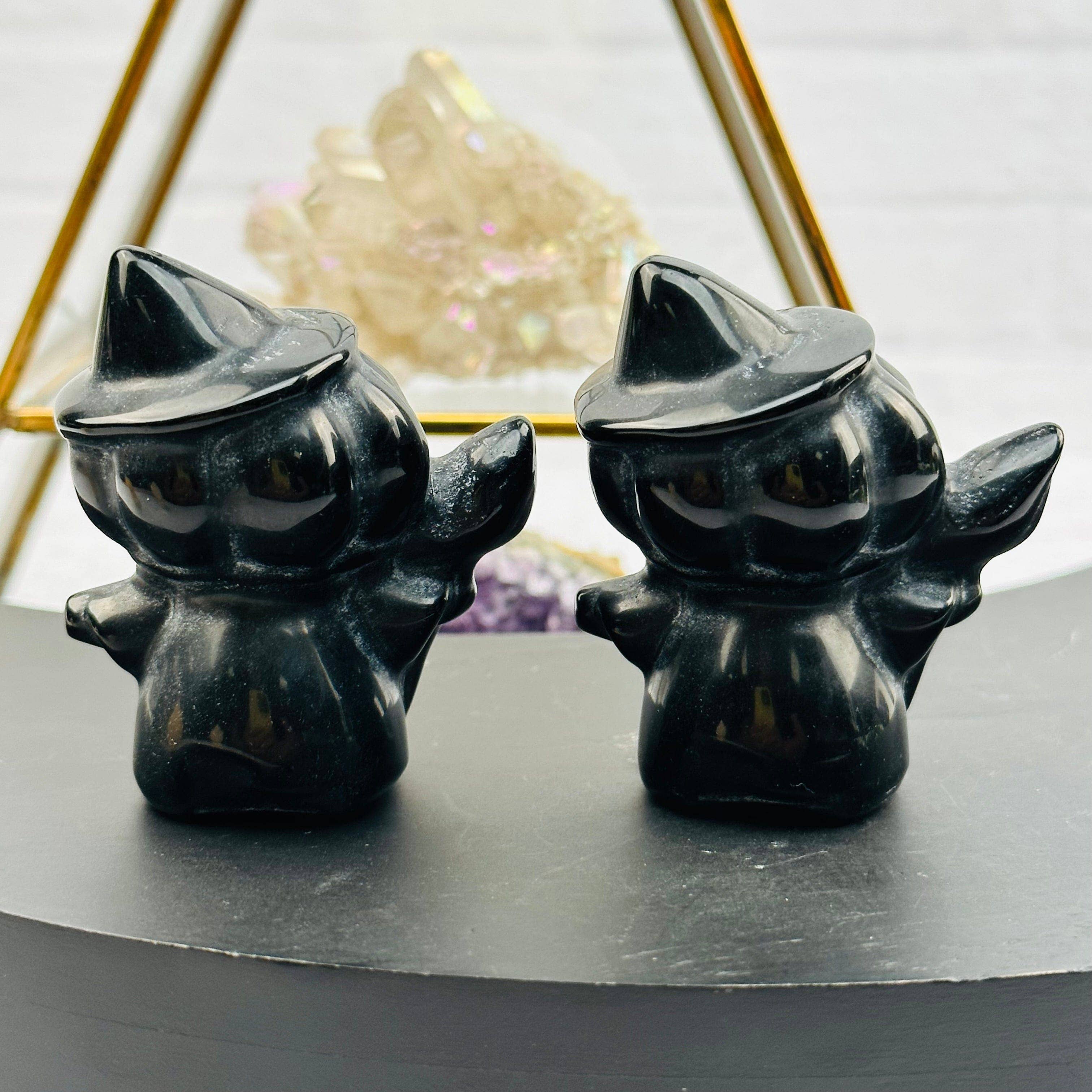 Rock Paradise - Wholesale Decorative Figurine - Crystal Carved Gemstone Pumpkin Head Witch - Halloween Decor5