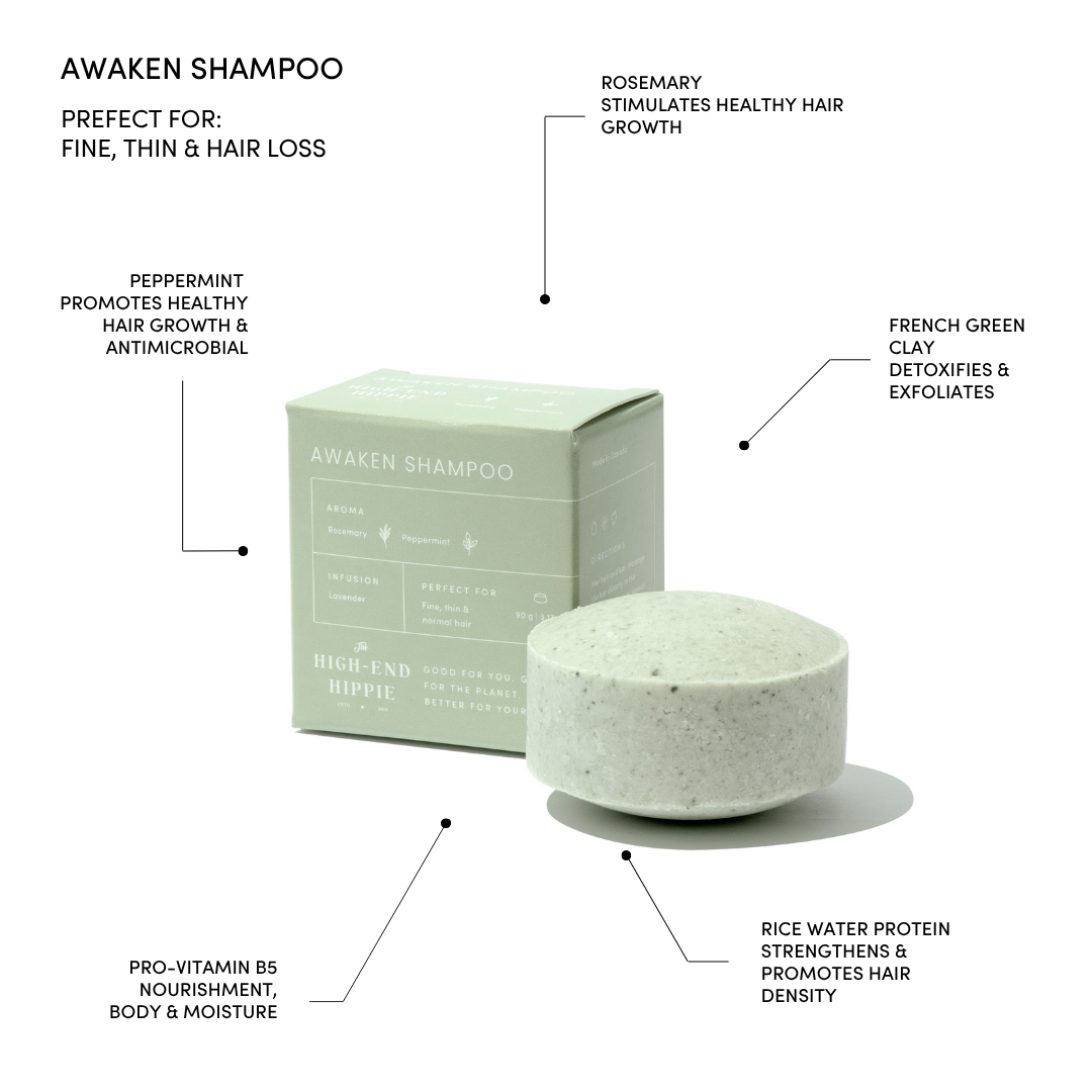 The High-End Hippie - Wholesale Shampoo Puck/Solid Shampoo - Awaken Shampoo Bar for Fine, Thin Hair2