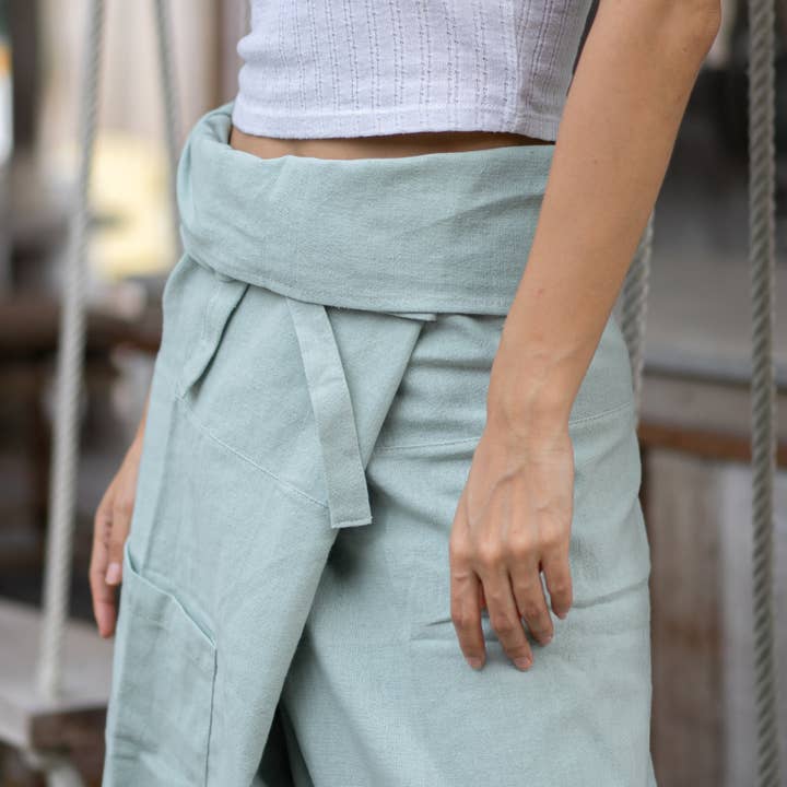 Dame Pach Bangkok - Wholesale Pants – Women's - Mint Unisex Fishermen's Trousers3