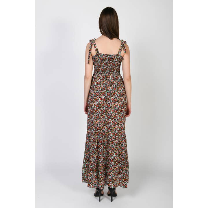 Filza and buttons long dress for wholesale by Nuna Lie