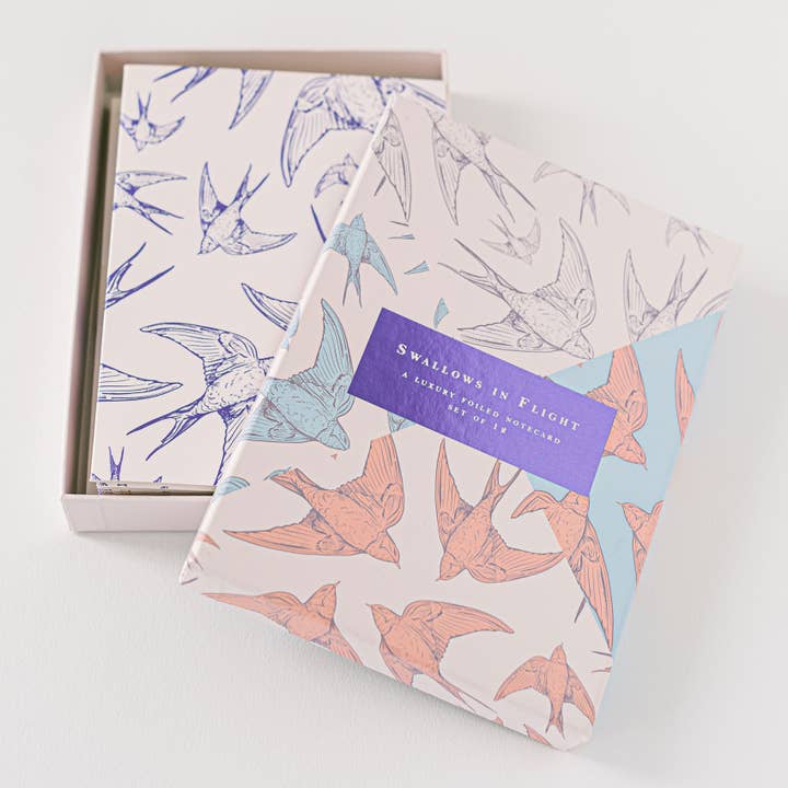 Swallows In Flight Stationery Set for wholesale by Good Juju Ink