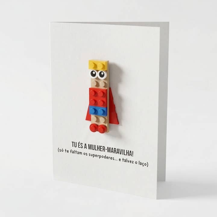 Vykort gjort med Lego-bitar - Wonder Woman för wholesale av BRICKS