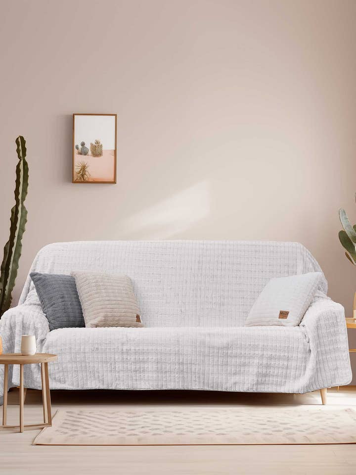 Coperta da divano Raggi Bianca per la vendita all'ingrosso da parte di MADI