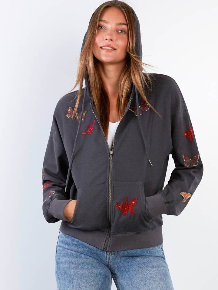 Sudadera con capucha de mariposa para venta al por mayor de Billy T