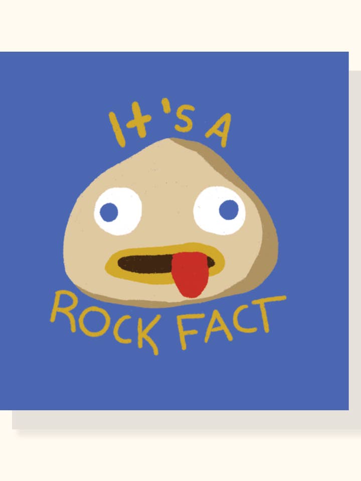 It's A Rock Fact Print for wholesale by Lily Wenndt Illustration