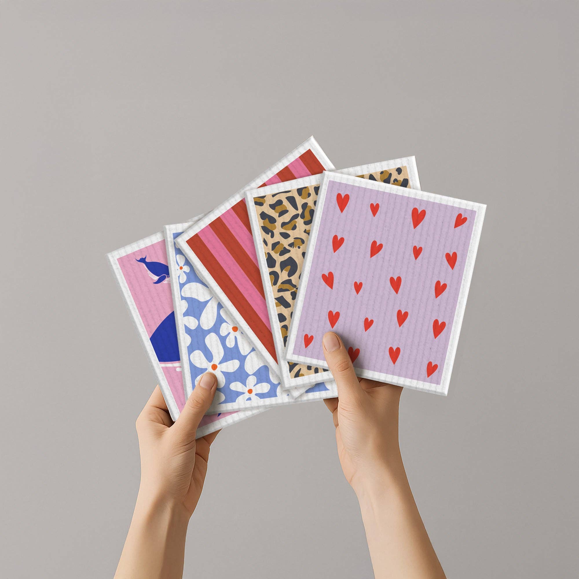 Naturbedacht - Wholesale Dishcloth - Sponge cloth - Hearts - No. 45