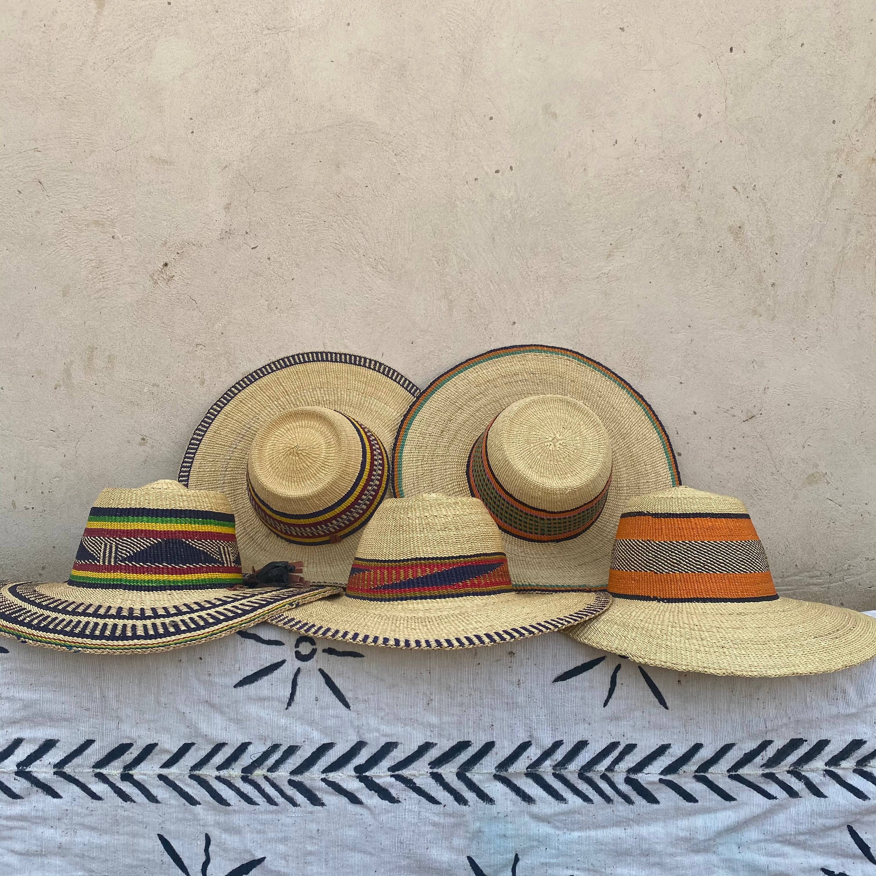 ARA BOLGA BASKETS LLC - Wholesale Straw Hat - Women's - Bolga/Ghana Hat / Handmade Hat (Copy)2