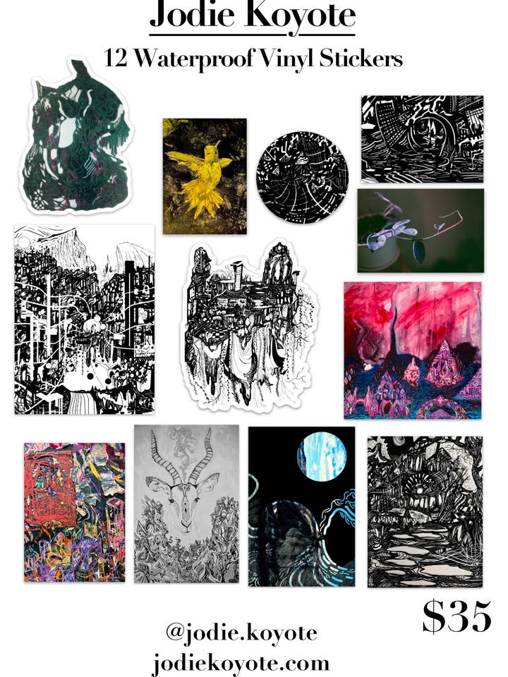 12 adesivi in vinile impermeabili per la vendita all'ingrosso da parte di JodieKoyote