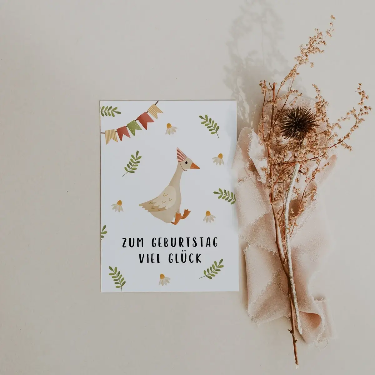 Tilda&Theo - Vente Cartes d'anniversaire - Carte d'anniversaire enfant - oie1