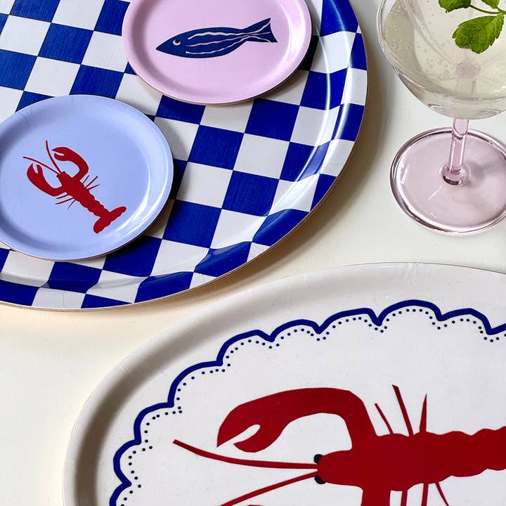 BLU KAT - Wholesale Serving Tray - Lobster Oval Serving Tray - 31x22cm2