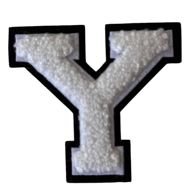 Patch Points - Wholesale Patch - White & Black Varsity Letter Sticker & Iron On28