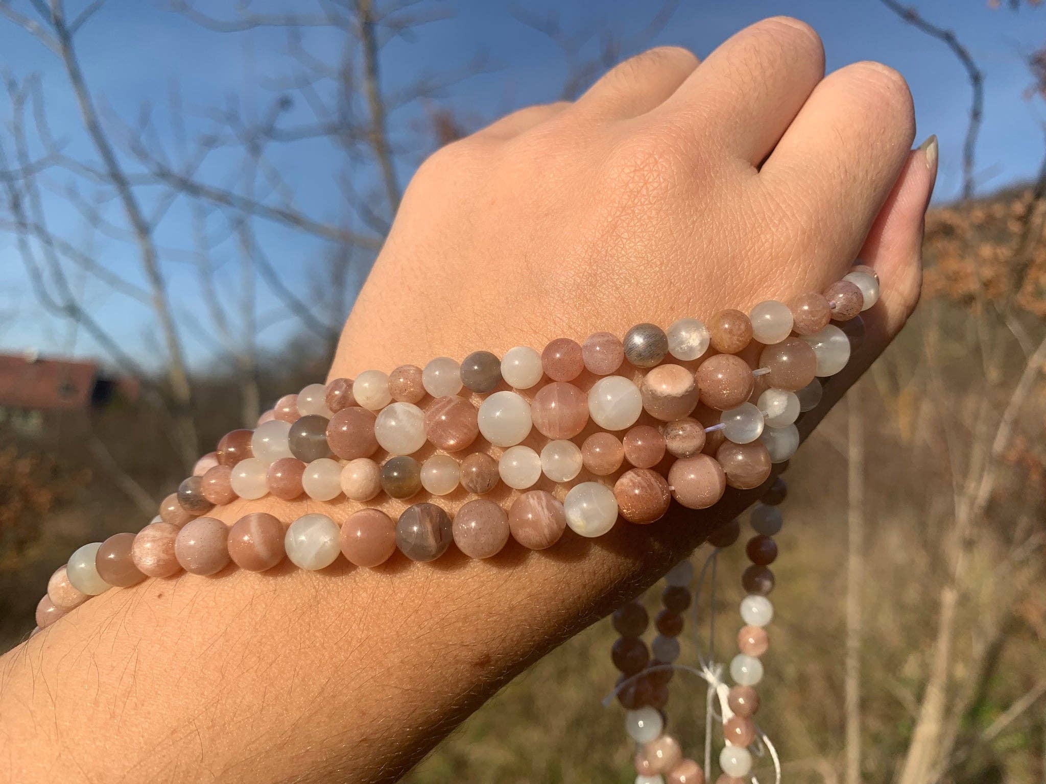 A l'or gemmes - Wholesale Beads - PLMU 6 to 8 mm multicolor moonstone beads7