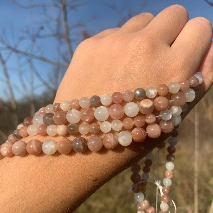 A l'or gemmes - Wholesale Beads - PLMU 6 to 8 mm multicolor moonstone beads7