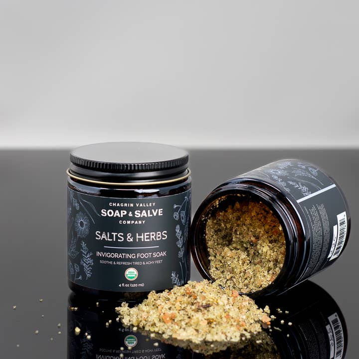 Sel de bain : bain de pieds aux sels et aux herbes pour la vente par Chagrin Valley Soap