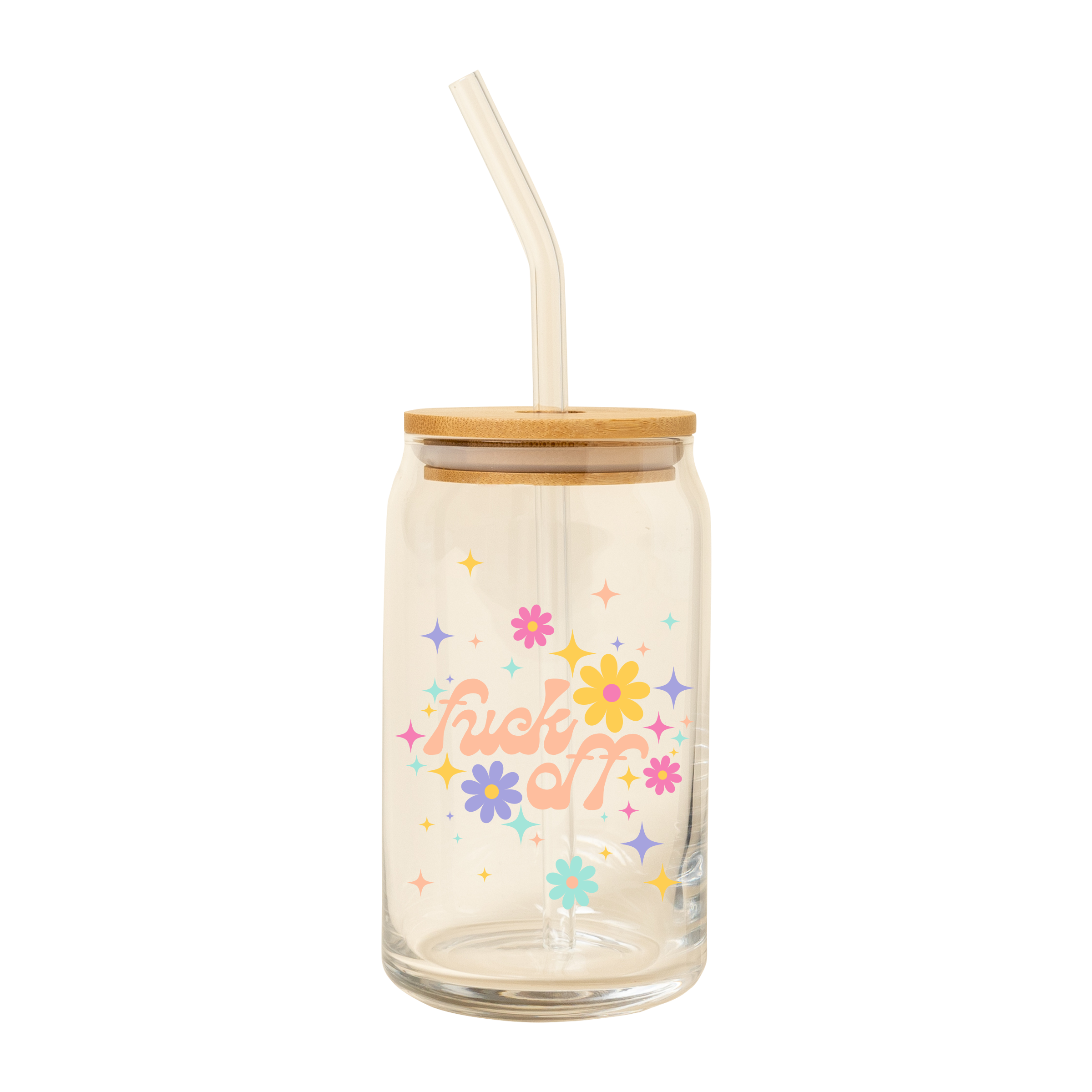 Talking Out of Turn - Wholesale Drinking Glass/Cup - Can Glass w/Lid + Straw TOP SELLER!18