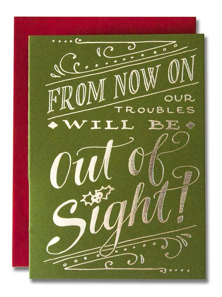 Out Of Sight Vakantiekaart voor wholesale door Ladyfingers Letterpress