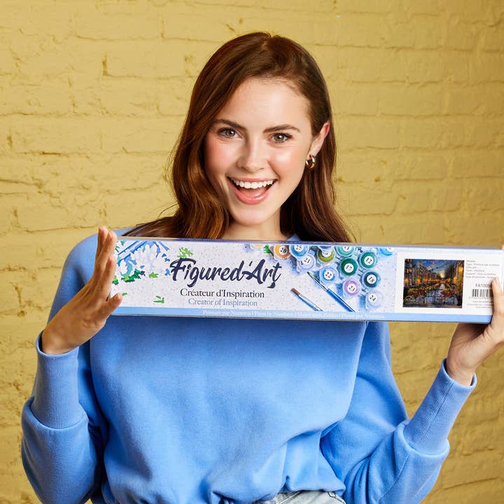 Figured'Art - Vente Kit de bricolage - Peinture par numéros Vue du canal d'Amsterdam1