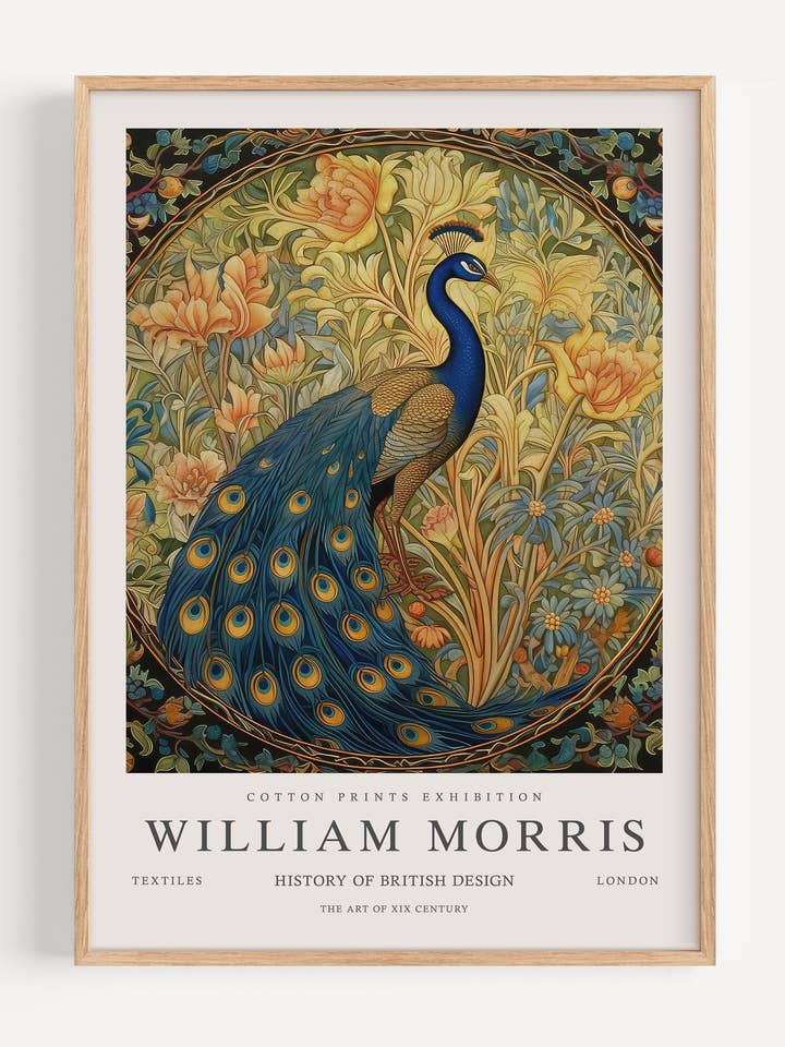 William Morris Peacock I53-133 for wholesale by Peardrop Prints