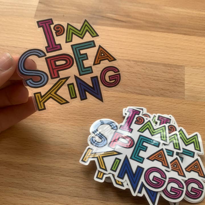 Jeg taler Sticker for engroshandel hos Good Letters Design