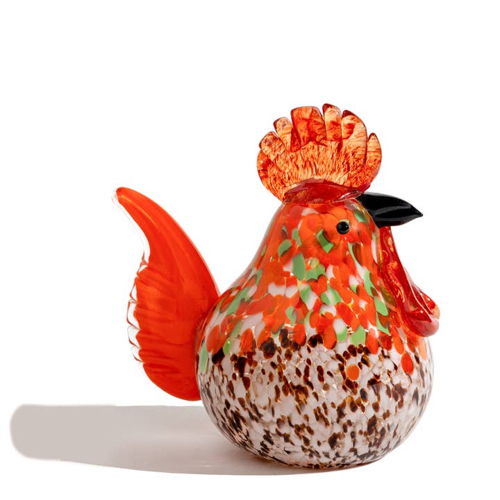 ApricotMint - Wholesale Decorative Figurine - Handblown Art Glass Rooster