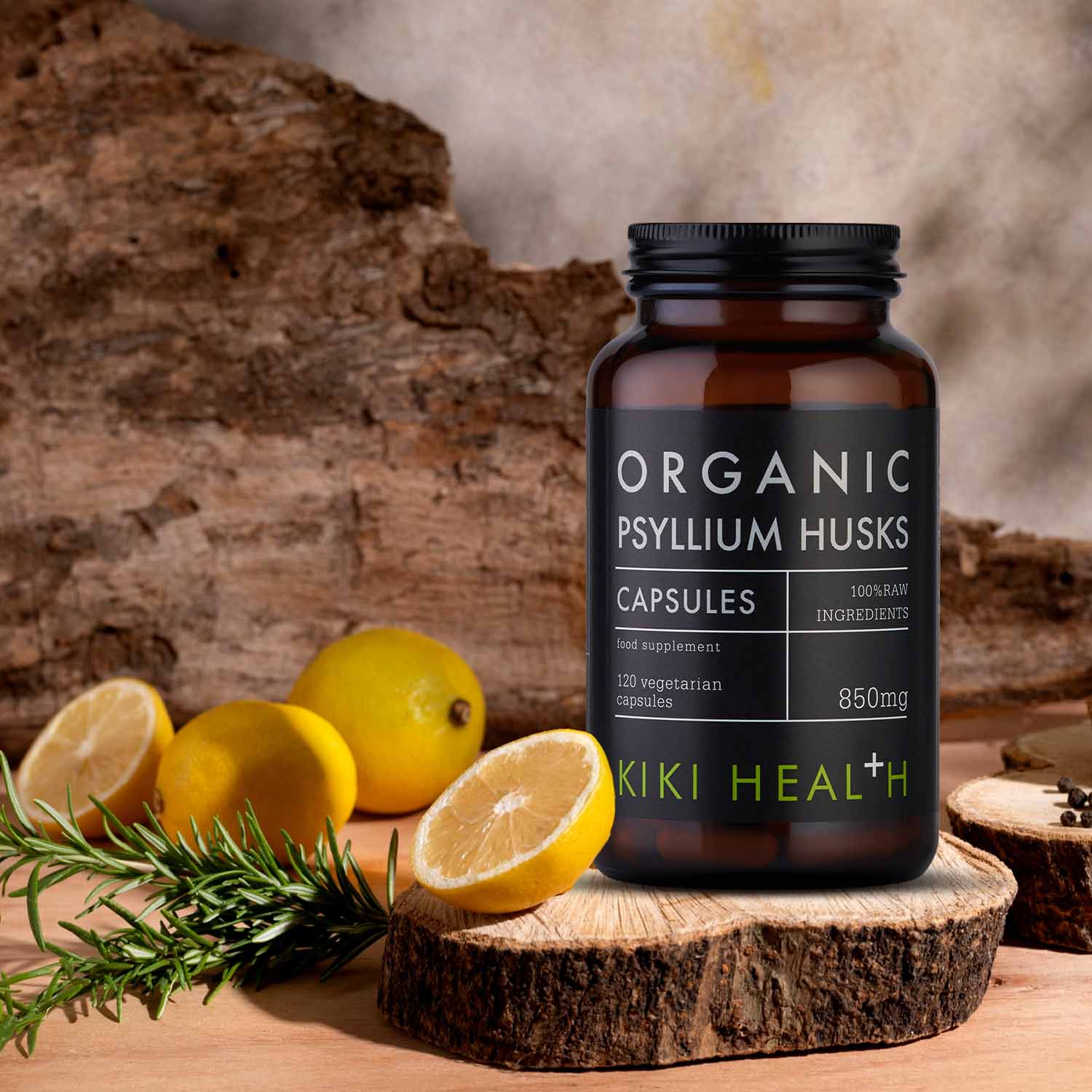 KIKI Heath – wholesale Oral supplement/vitamin – Organic Psyllium Husks - 120 Vegicaps3