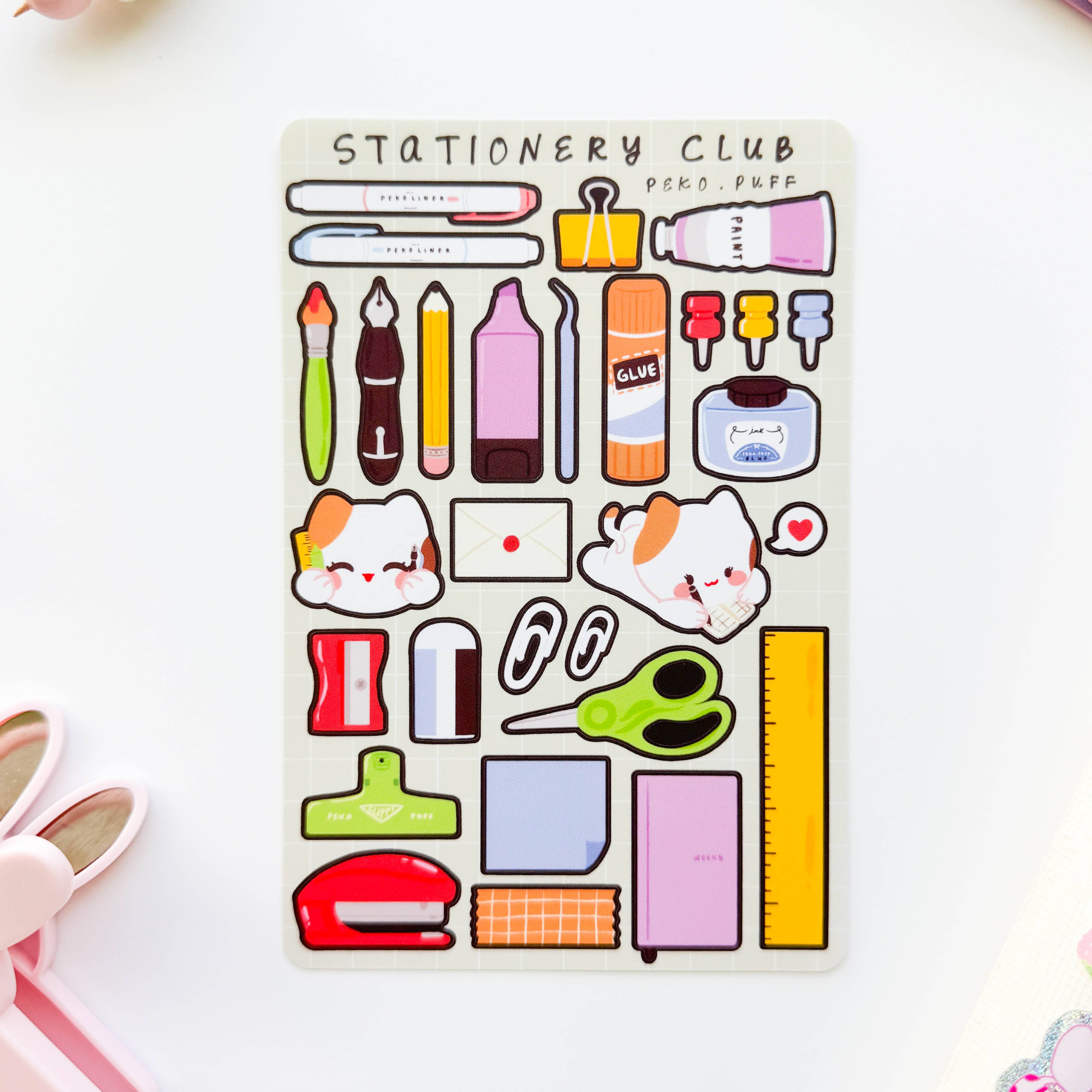 PekoPuff - Wholesale Sticker - Stationery Matte Waterproof Deco Sticker Sheet